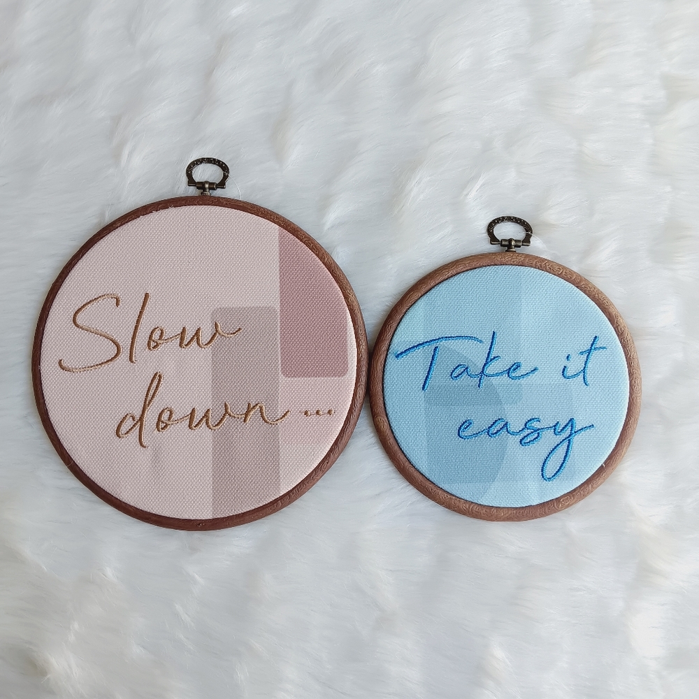 Ashland Embroidered Hoop Art Decor 2 pc